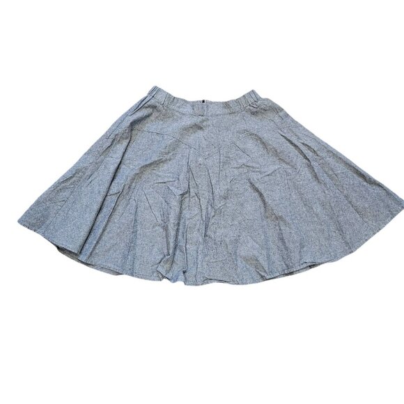 Vtg 1849 Authentic Ranchwear Skirt Womens M Chambray Elastic Waist Cowgirl Boho - Picture 1 of 9